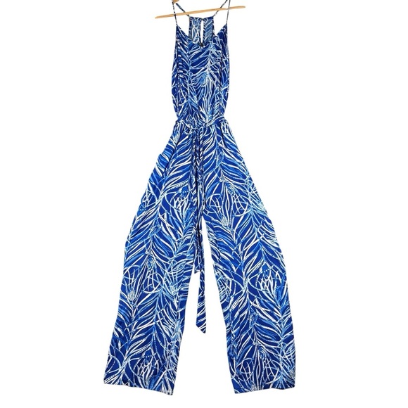 Lilly Pulitzer Women’s Early Riser Belted Wide Leg Jumpsuit in Dusk sz XS - Picture 8 of 15